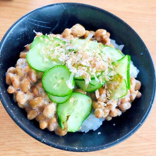 きゅうりの納豆ご飯